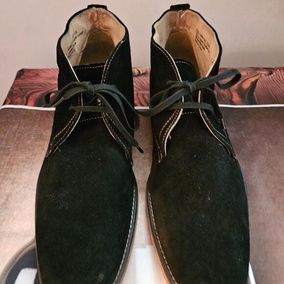 Stacy Adams 12 M Black Suede and Leather Upper Loafers Good Condition - Picture 2 of 8